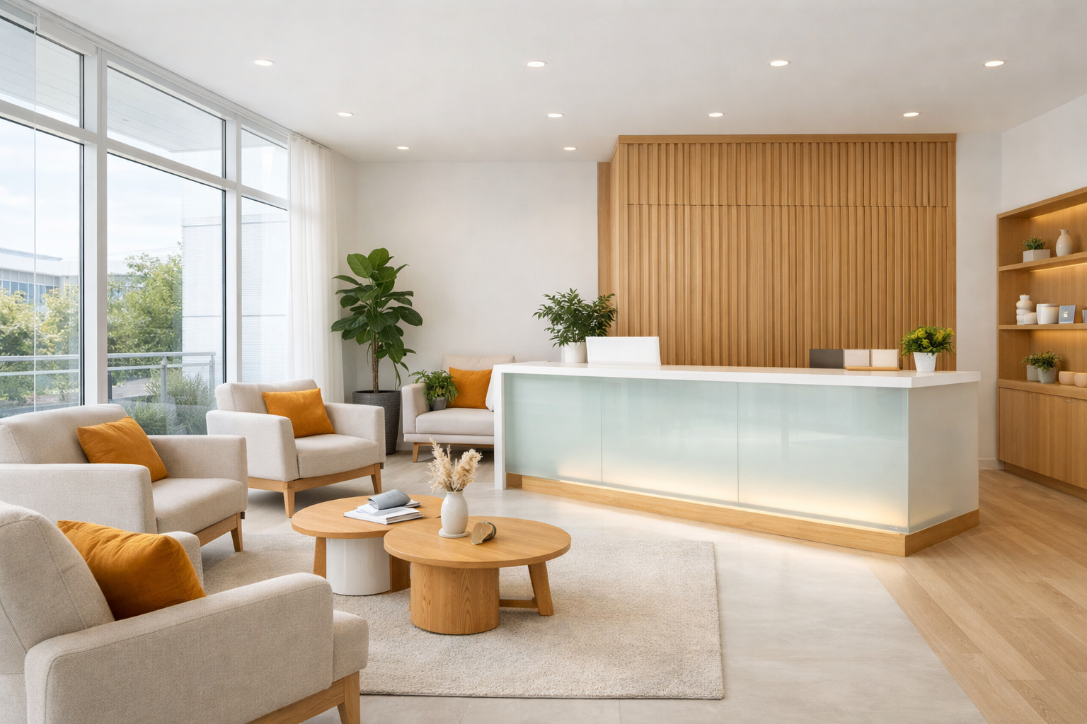 Clínica moderna e acolhedora