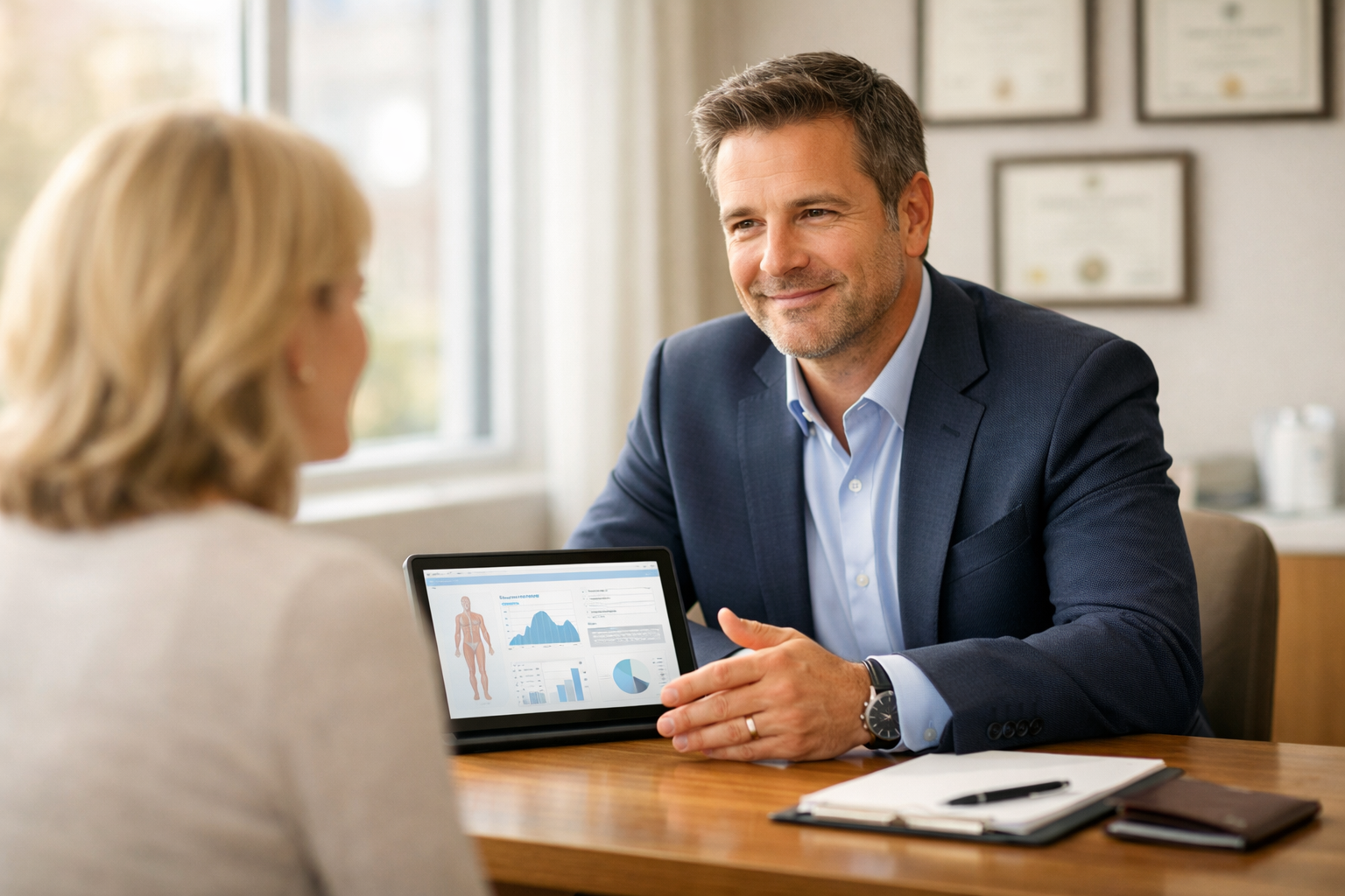 Consulta médica especializada em tratamento de obesidade